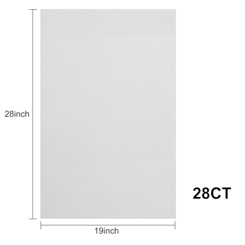 Aida Cloth 28 Count Cross Stitch Fabric,19×28inch (28CT,White) - color: White, size: 28CT