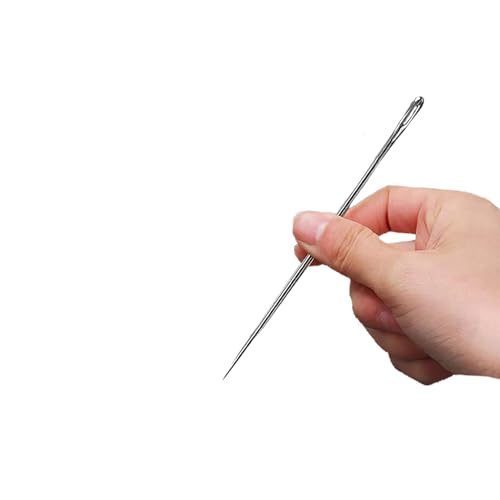 4" Professional Upholstery Needle 10cm Length 3mm Thickness, Big Eye Hand Sewing Needles for Stitching and Crafting Projects - style: 4 Inch X 1