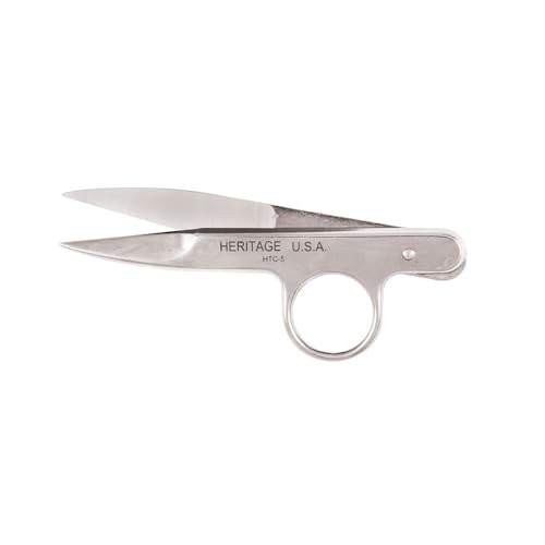 Klein Tools GHTC5 Scissors, Made in USA, Threadclip with Spring Action to Open Automatically, 4-1/2-Inch
