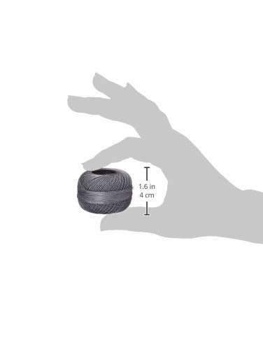 Lizbeth Size 80 HH80607 HH80 Lizbeth Cotton Thread 184 Yds 10G, Charcoal Medium - color: Charcoal Medium