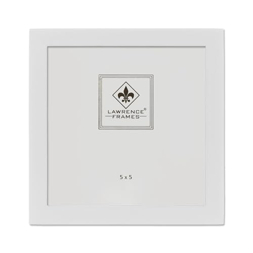 Lawrence Frames 5x5 White Wood Picture Frame - Gallery Collection (755855) - color: White, size: 5x5