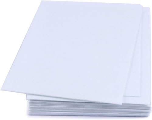 YYCRAFT Stiff Felt Sheets Thick Felt 9 Inch X 12 Inch - 30 Pcs Pack, White - color: White(30pcs Pack)