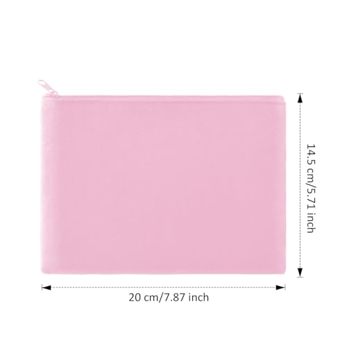 Gejoy 10 Pack Blank Canvas Cosmetic Bags Zipper Pouch DIY,M,Pink - color: Pink, size: Medium