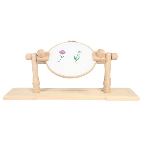 Airo Beech Wood Embroidery Hoop Stand,Rotatable, Tool-Free Installation, for Cross Stitch , Embroidery, Sewing Needlework
