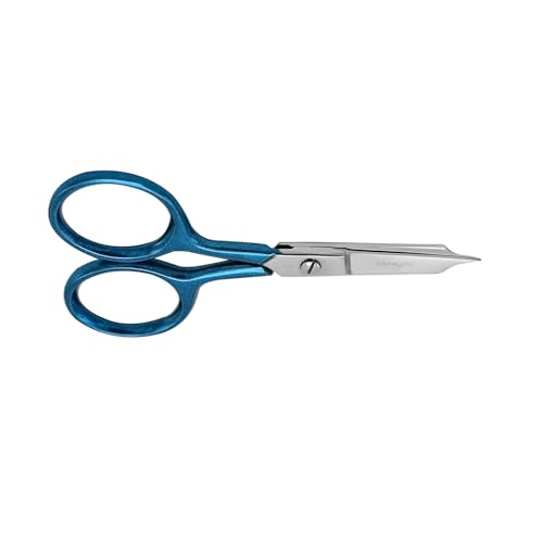 Famore 711L - True Left-Handed Straight Micro Tip, Large Ring Scissors (4in)