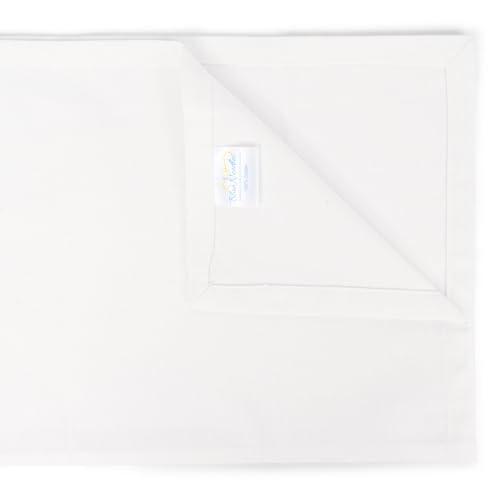Blue Needles Solid Cloth Napkins 100% Cotton Set of 12-18 x 18 Inches - color: White, size: 18" x 18" (Set of 12)