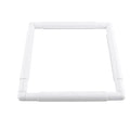 Square Embroidery Hoop, 11inch Plastic Cross Stitch Frame Clip White DIY Sewing Tools Hoops Craft Embroidery Snap Frame Hoop for Cross Stitching Quilting, Needlepoint, Silk-Painting - size: 11 x 11 inch