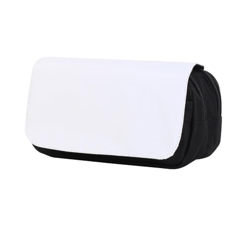 Printable Blanks Cosmetic Bags Pencil Case Multipurpose DIY Heat Transfer Makeup Bags Toiletry Pouch with Removable Flap for Sublimation - color: Black, size: 4PCS