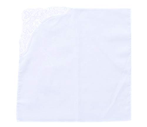 6 Pack of Ladies Embroidery Cotton Handkerchiefs Lace Wedding Hankies - color: F