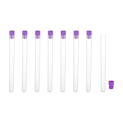 PATIKIL 5.7" Length Plastic Sewing Needle Storage Holder, 8 Pcs Portable Embroidery Needle Matte Pin Toothpick Storage Tubes Case for Craft Knitting, Purple - color: Purple
