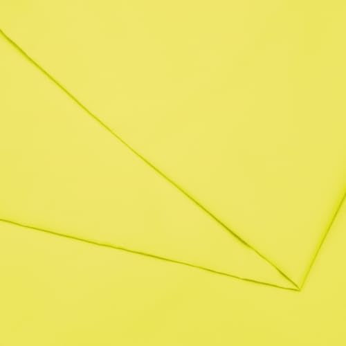 Yellow Cotton Fabric 1 Yards, 100% Natural Cotton Poplin Fabric by The Yard, 59 Inches Wide Lining Fabric for Sewing Apparel Cloth Hard-Wearing & High-Density Embroidery Quilting, Sewing Material - color: Yellow, size: 1Y