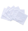 Solid White Cotton Hankderchiefs for DIY Drawn Embroidery Party 28 Square - color: S01-6pcs