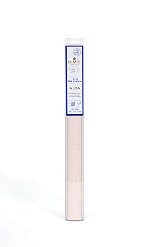 DMC Classic Reserve Gold Label Aida Fabric Box - 14 Count - 15"X18" (Pink)