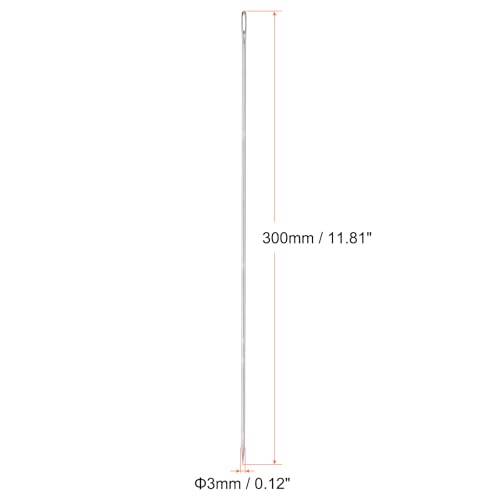 HARFINGTON 2PCS 12 Inch Upholstery Needle Large Eye Extra Long Stitching Straight Hand Needles Easy to Thread for Home Hand Leather Tapestry Embroidery Tufting Webbing Carpet - size: 12in