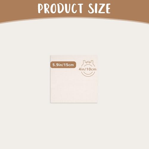 10 PCS Beige Linen Needlework Embroidery Fabric Cloth (5.9 × 5.9 Inch) - size: 5.9 × 5.9 Inch