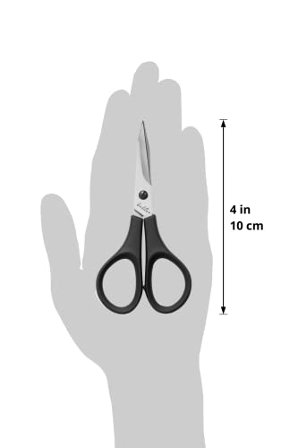 Beaditive Lightweight Sewing and Embroidery Scissors Set (2 PC) | Sewing, Embroidery, Paper Cutting, Crafting | Stainless Steel | Protective Cover (4 in) - size: 3.94 in