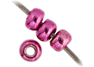 Miyuki Seed Bead 11/0 APX.22g - Galvanized Duracoat Hot Pink Japanese Glass Seed Beads - color: Hot Pink