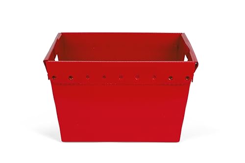 18x13x12" (3 Pack) Space Age Handled Storage Mail Tote, Red - color: Red