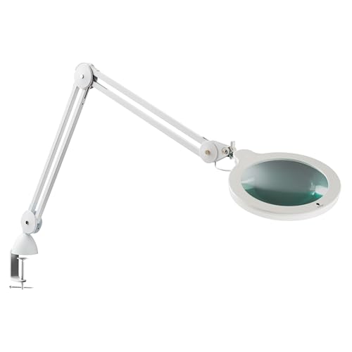 Magnifying Lamp XL - Clip On Magnifier Lamp for Nail Salons, Tattoo Artists, Reading & Detailed Work - Dimmable Mag Lamp - size: Mag Lamp XL