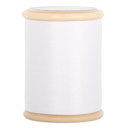 YLI Hand Quilting Thread - 100% Egyptian Cotton, Glazed, Strong & Tangle-Free, 500 yd. Spool - White - color: White