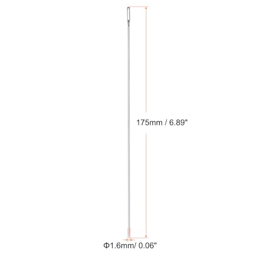HARFINGTON 10pcs 6.89 Inch Upholstery Needles Large Eye Stitching Needles Stainless Steel Straight Hand Sewing Needles for Home Hand Sewing Leather Tapestry Embroidery Tufting Webbing Carpet - size: 6.89 Inch