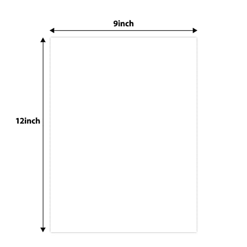 Golden State Art 9x12 White Uncut Picture Mats Matboards, Pack of 10 - size: 9x12
