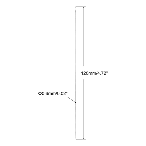 uxcell 25Pcs Beading Needles Fine Thin Long Straight Sewing Embroidery Threads Stainless Steel 4.72 Inch 0.6mm Wire Diameter - size: 120mmx0.6mm
