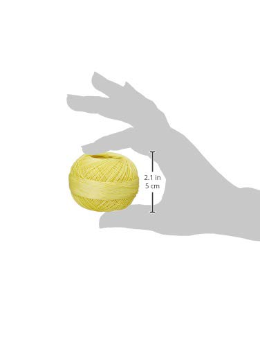 Handy Hands 210-Yard Lizbeth Cotton Thread, 25gm, Light Lemon