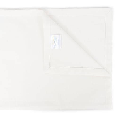 Blue Needles Solid Cloth Napkins 100% Cotton Set of 12-18 x 18 Inches - color: Cream, size: 18" x 18" (Set of 12)