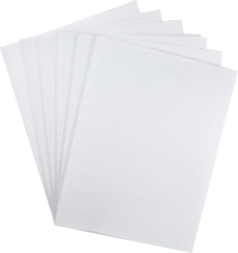 KCS 6 pc of 12" x 18" 30cmx45cm high Count Counted Cotton Aida Cloth Cross Stitch Fabric (28CT,White Opal) - color: White Opal, size: 28CT