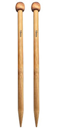 Weabetfu Large Size Bamboo Knitting Needle Straight Single Pointed Thick Knit Needles 10-inch Length Jumbo Knitting Needles for Huge Chunky Yarn Handmade DIY Knitting,US Size 15(10mm) - size: 10mm(M)