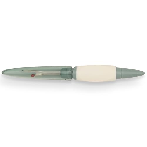 Prym 610925 Ergonomic Seam Ripper - Small, with Ball Tip, Non-Slip Grip & Protective Cap, Ideal for Separating Seams and Stitches, for Right & Left Handed Users, Sage - color: Green (sage)