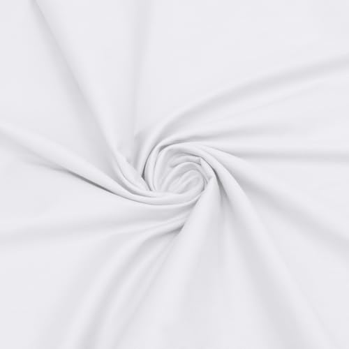 Homiest White Cotton Broadcloth Fabric by The Yard, 3Yards x56In - color: White, size: 3 Yards