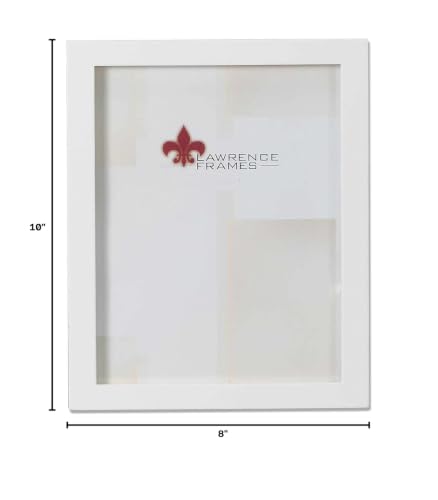 Lawrence Frames White Wood Picture Frame, Gallery Collection, 8 by 10-Inch, White - color: White, size: 8X10