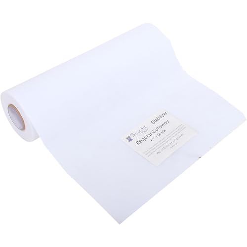 Threadart Cutaway Embroidery Stabilizer - 1.8 oz 12" x 10 yd Roll - size: CUT-AWAY 12"X10YD ROLL