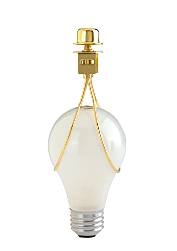 Creative Hobbies® Lamp Shade Light Bulb Clip Adapter Clip on with Shade Attaching Finial Top, Gold Color | 2 Pack - color: Gold