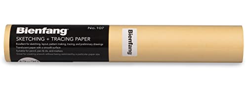 Bienfang Sketching & Tracing Paper Roll, Canary Yellow, 12 Inches x 20 Yards - for Drawing, Trace, Sketch, Craft, Sewing Pattern