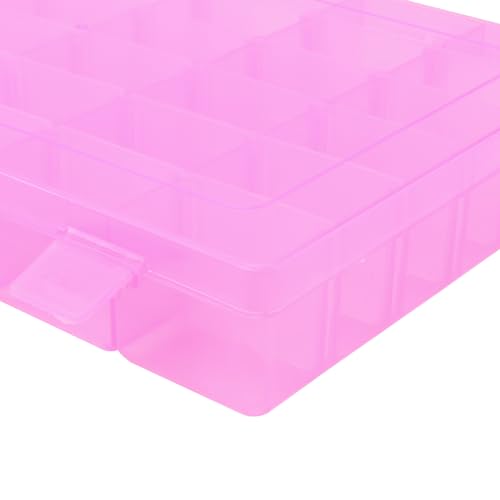 KINJOEK 8 PCS 36 Grids Bead Organizer Storage Containers with Adjustable Divider Small Tackle Box Clear Plastic Jewelry Earring Diamond Parts for Craft Art DIY Nail Sewing Thread Accessories - color: Colored, size: 36Grid 8PCS
