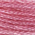 DMC 117-3806 Mouline Stranded Cotton Six Strand Embroidery Floss Thread, Light Cyclamen Pink, 8.7-Yard