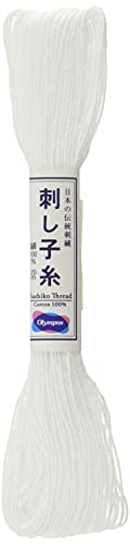 Shibori Dragon Olympus Sashiko cotton thread, White - color: White