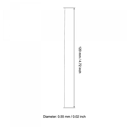 uxcell Beading Needles Fine Thin Long Straight Sewing Embroidery Threads Stainless Steel 4.72 Inch 0.02 Inch Wire Diameter 50Pcs - size: 120mmx0.55mm
