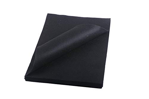 YYCRAFT Craft Soft Felt Sheets 9 Inch X 12 Inch - 24 Pcs Pack, Black - color: Black