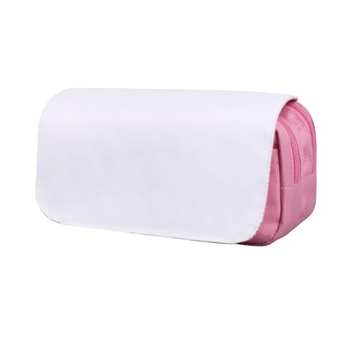 Sublimation Printable Blanks Cosmetic Bags Pencil Case Multipurpose DIY Heat Transfer Makeup Bags Organizer Bag Toiletry Pouch with Removable Flap for Sublimation - color: Pink, size: 2PCS