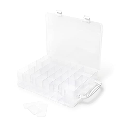 Dritz Double-Sided Thread Storage Box, 48 Compartments, Clear