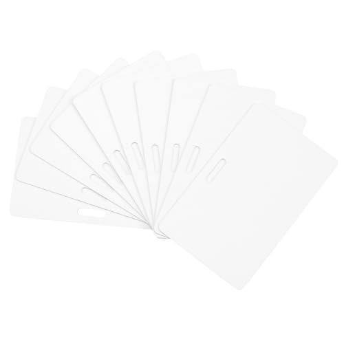 20 Pack Premium Blank PVC Cards with Slot Punch on Long Side - Horizontal Slot Punch Blank ID Cards- CAETOUNG CR80 30 Mil Graphic Quality White Plastic Cards for Photo ID Badge Printers - color: 20pack