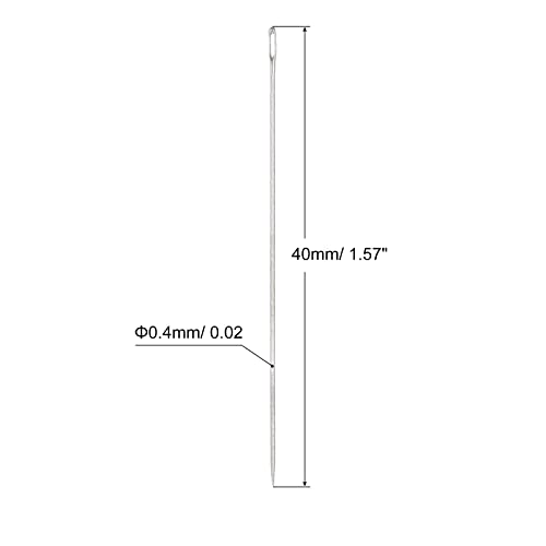 uxcell 60Pcs Beading Needles Fine Thin Long Straight Sewing Embroidery Threads Stainless Steel 1.57 Inch - size: 1.57 inch
