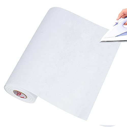 Simthread Fusible Tear Away Stabilizer Backing - 1.8 Ounces Medium Weight 12" x 20M/Roll (21.8Y) for Machine Embroidery - size: Fusible 12"x20M Roll