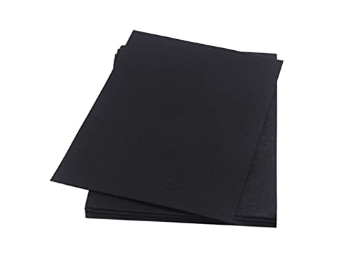 YYCRAFT Thick Stiff Felt Sheets Thick Felt 9 Inch X 12 Inch (Thickness:3.2mm) - 10 Pcs Pack, Black - color: Black