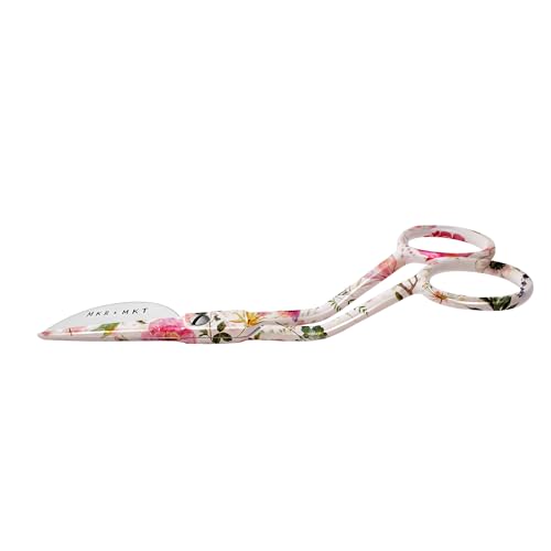 Duckbill Scissors for Applique & Embroidery - Double Curved, 6", Floral - color: Floral