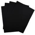 KCS 4 pc of 12" x 18" 14CT Counted Cotton Aida Cloth Cross Stitch Fabric (Black) - color: Black